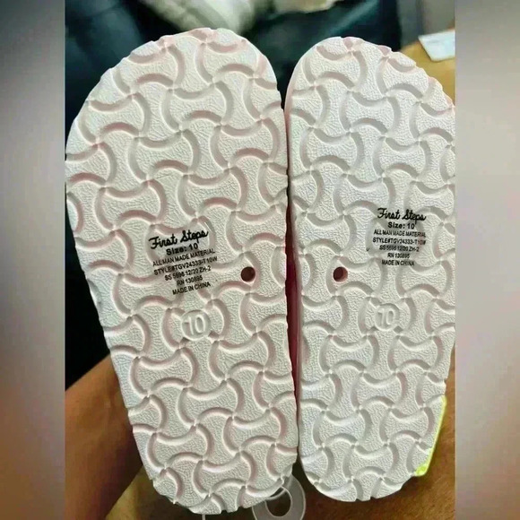 First Steps Two Bucke Footbed Tie Dye Sandal Toddler Girls size 10 - Picture 4 of 5